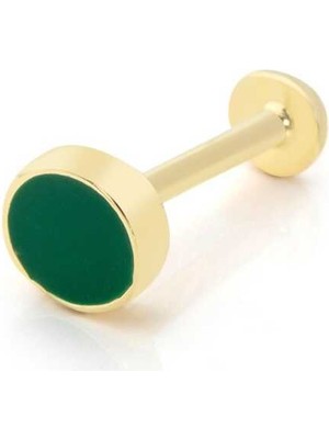 Yuvarlak Model Yeşil Mine Tragus Piercing