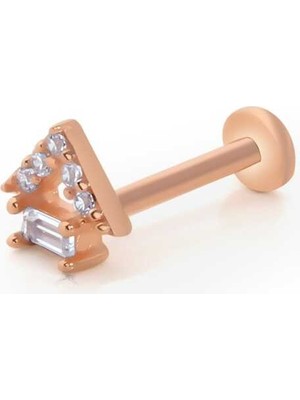 Ev Model Baget Taşlı Tragus Piercing