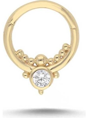 Tektaş Topçuklu Helix Piercing