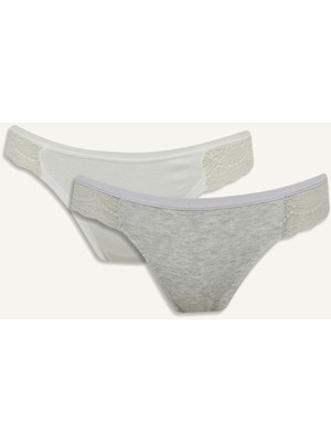 DeFacto Dantel Detaylı Ribana 2'li Brazilian Külot F6603AX25HS