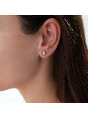 Taşlı Kutup Yıldızı Küpe