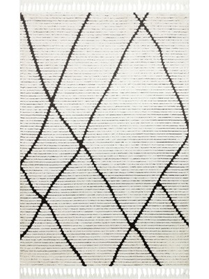 Bespoky 80x150 cm Beyaz Terazzo Modern Yıkanabilir Halı | Mutfak Balkon Yatak Odası Halısı | Leke Tutmayan Kaymaz
