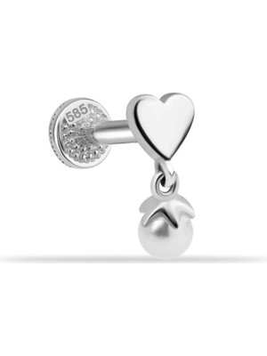Kalpli Inci Sallantılı Minimal Tragus Piercing