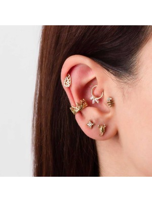 Akrep Motifli Minimal Tragus Piercing