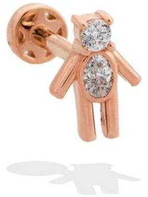 Taşlı Ayıcık Minimal Tragus Piercing