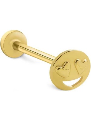 Emoji Kalp Göz Tragus Piercing