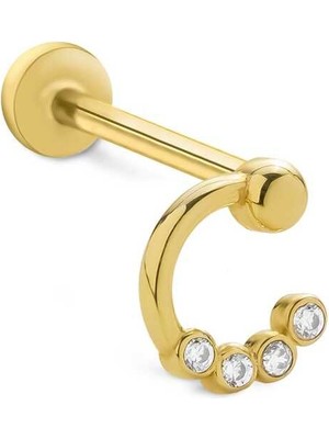 C Taşlı Tragus Piercing