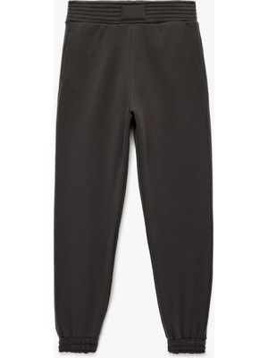 Yüksek Bel Rahat Kalıp Cepli Jogger Eşofman Altı