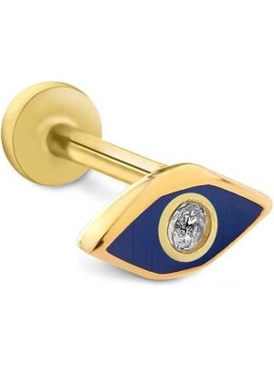 Blue Göz Tek Taş Tragus Piercing
