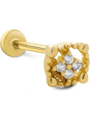 Line Taşlı Tragus Piercing