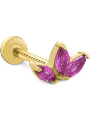 Pink Lotus Tragus Piercing