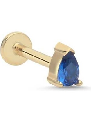 Mavi Taşlı Tragus Piercing