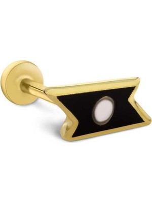 Şimşek Siyah Mineli Tragus Piercing