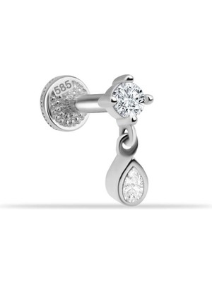 Damla Taş Sallantılı Minimal Tragus Piercing