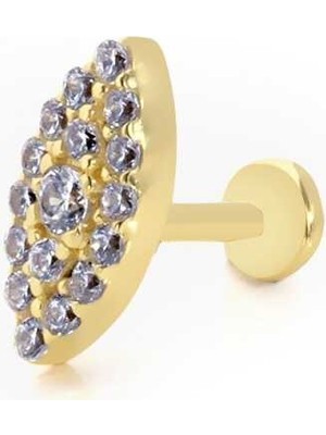 Markiz Model Taşlı Tragus Piercing