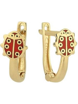 Uğur Böceği Çocuk Küpesi