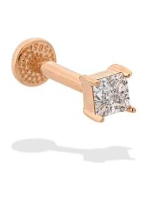 Dört Tırnaklı Kare Taşlı Tragus Piercing