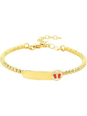 Dorikalı Kırmızı Kelebek Plaka Çocuk Kelepçesi