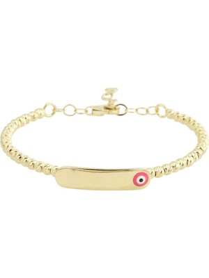 Dorikalı Pembe Nazar Plaka Çocuk Künyesi