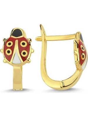 Uğur Böcekli Çocuk Küpesi