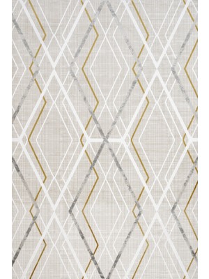 Bespoky 80x150 cm Olympia Modern Lüks Yıkanabilir Halı | Mutfak Balkon Yatak Odası Halısı | Hav Vermez Leke Tutmaz Kaymaz | LXS_OLYMPİA-4051AGG