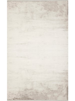 Khushi Modern Gümüş Viskon Kare Modern Desenli Akrilik Hav Vermeyen Leke Tutmayan Kolay Temizlenen Yumuşak Makine Salon Yolluk Mutfak Halı