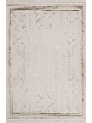 Bespoky 80x150 cm Bej Piraye Modern Lüks Yıkanabilir Halı | Mutfak Balkon Yatak Odası Halısı | Hav Vermez Leke Tutmaz Kaymaz | PİRAYE-1082B