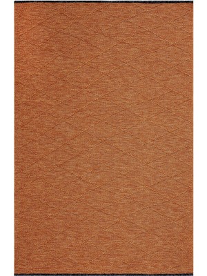 Bespoky 75x150 cm Turuncu Yıkanabilir Halı | Yatak Odası Mutfak Halısı | Hav Vermez, Leke Tutmaz, Kaymaz | 1061-TERRA