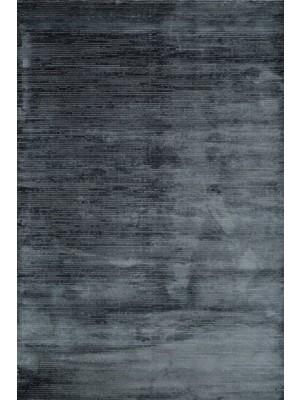 Bespoky 80x150 cm Mavi Koyu Gri Soyut Modern Motifsiz Yıkanabilir Halı | Yatak Odası Mutfak Halısı | Leke Tutmayan, Kaymaz | ARTEMİS_RUNNER-5009K