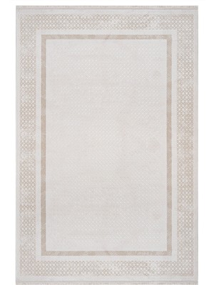 Bespoky 80x150 cm Bej Yıkanabilir Halı | Yatak Odası Mutfak Halısı | Hav Vermez, Leke Tutmaz, Kaymaz | 1069-BEİGE