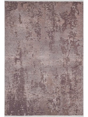 Bespoky 80x150 cm Kahverengi Soyut Modern Yıkanabilir Halı | Yatak Odası Mutfak Halısı | Leke Tutmayan, Kaymaz | HALN-HLN1627