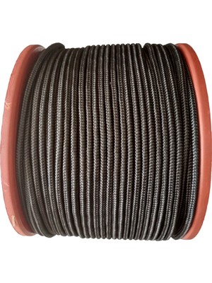 30 mt 8 mm Siyah Renk Polyester Içi Dolgulu Dağcılık Kamp Gemici Hamak Salıncak Iskota Ipi