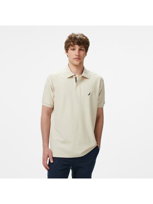 Nautica Erkek Bej Classic Fit Polo Yaka T-Shirt K35000T.1AS