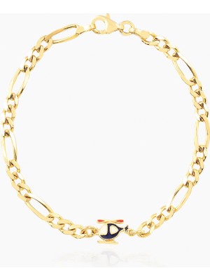 Helikopter Figaro Zincir Çocuk Bilekliği