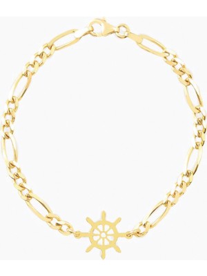 Gemi Dümeni Figaro Zincir Çocuk Bilekliği