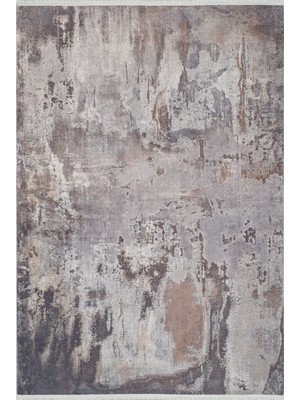 Bespoky 80x150 cm Kahverengi Modern Etnik Yıkanabilir Halı | Mutfak Balkon Yatak Odası Halısı | Leke Tutmayan Kaymaz | HALN-HLN1638