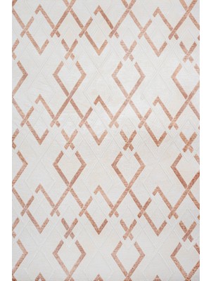 Hali.Net 80x250 cm Krem Royal Pamuk Yıkanabilir Etnik Halı | Yolluk Koridor Mutfak Halısı | Leke Tutmaz Hipoalerjenik Çabuk Kuru | CREA_ROYAL-14901K