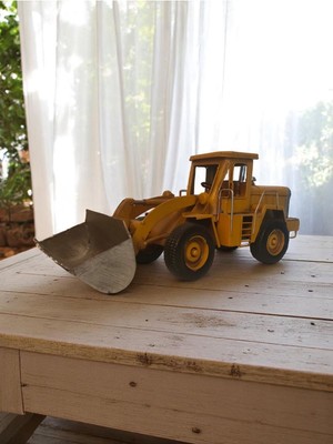 Retro Nostalji Şeklinde Metal Büyük Kepçe Dekoratif Obje Biblo