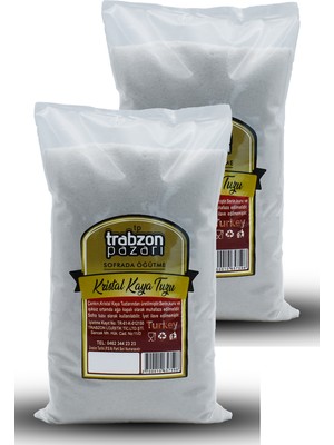 Trabzon Pazarı Rafinesiz, Iyotsuz Öğütülmüş Kristal Kaya Tuzu 2x1 Kg
