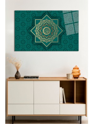 Muhammed S.a.v. Islami Motif Cam Tablo, Darbelere Dayanıklı Kırılmaz Cam, Hediyelik