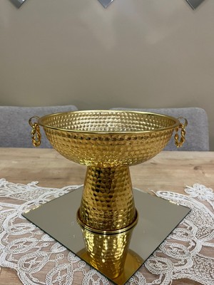 Gold Dövmeli Aranjman Vazosu