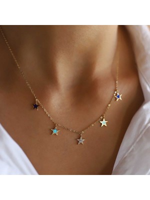 Mineli Yıldızlı Kolye