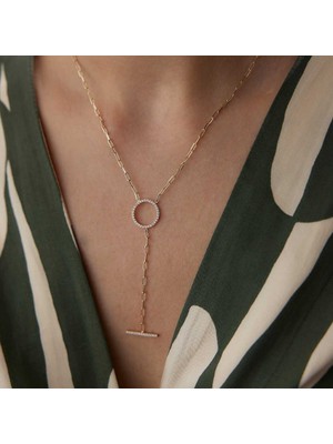 Taşlı Halka ve Çubuk Kolye