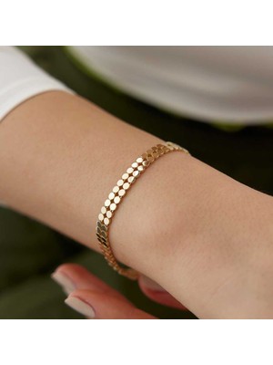 Çift Sıra Yuvarlak Desen Bileklik