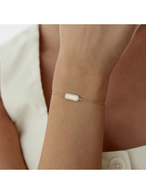 Taşlı Plaka Bileklik