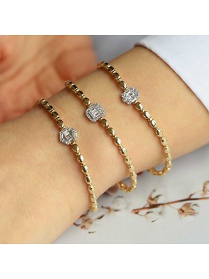 Almond Baget Altıgen Bileklik