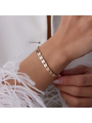 Ters Düz Taşlı Damla Bileklik