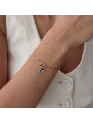 Yıldızlı Nazar Boncuklu Charm Bileklik