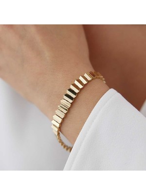 Üçgen Çatı Desenli Bileklik