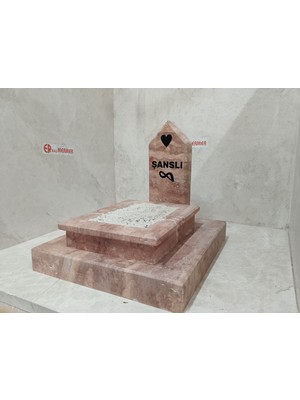 Pet Mezarı / Anıt Mezarlık, DOĞAL TAŞ MERMER kırmızı traverten